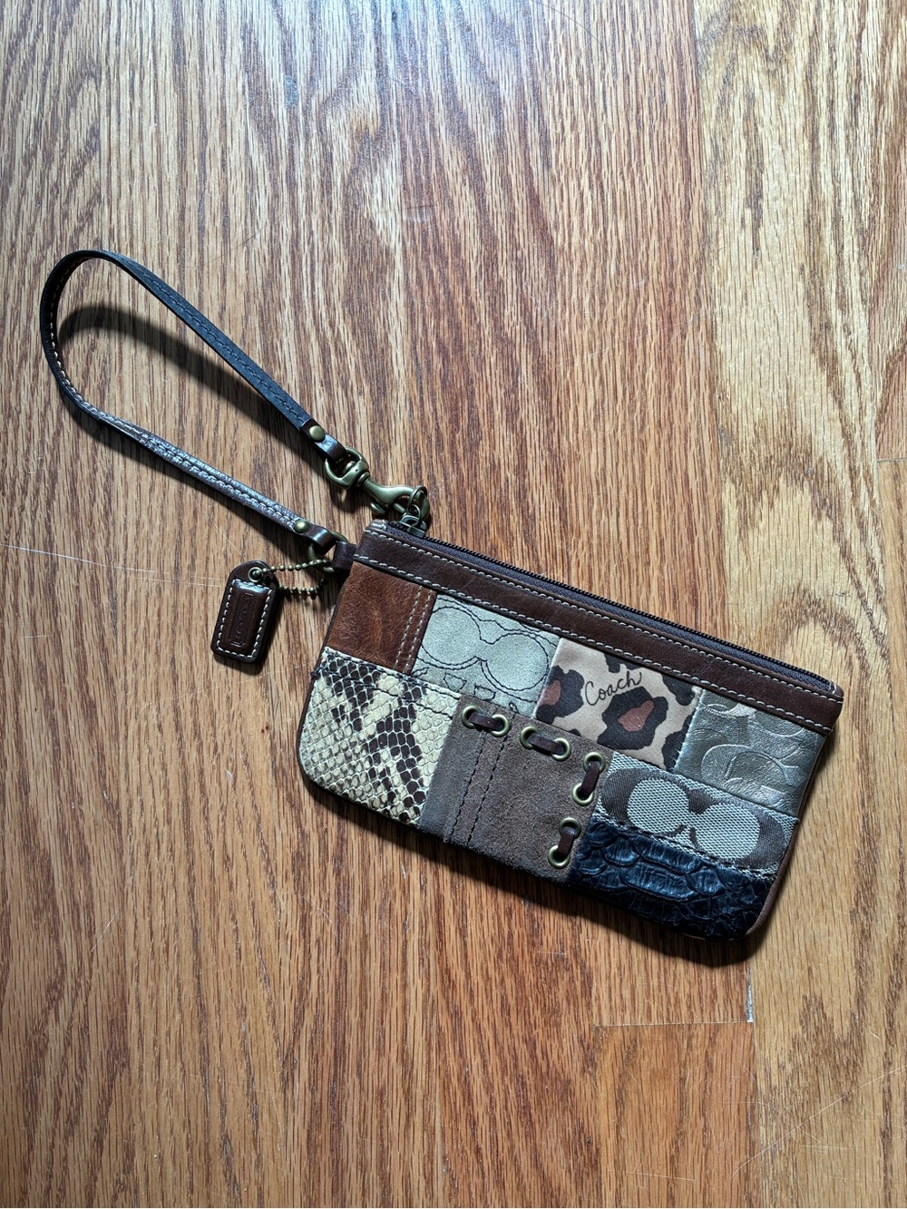 COACH Animal Print Wristlet